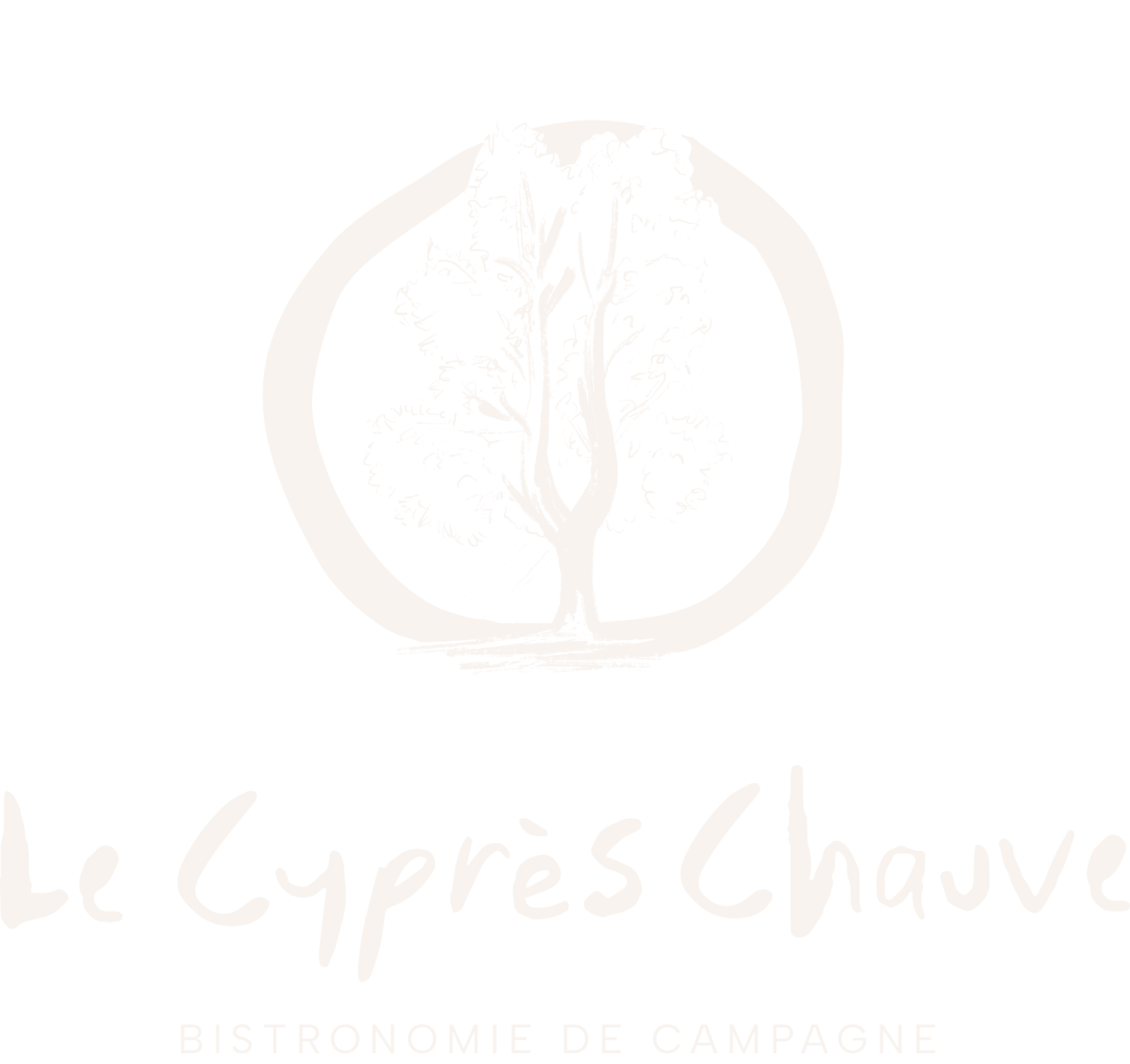 logo restaurant Le cypres chauve bistronomie de campagne ©studiomakémaké